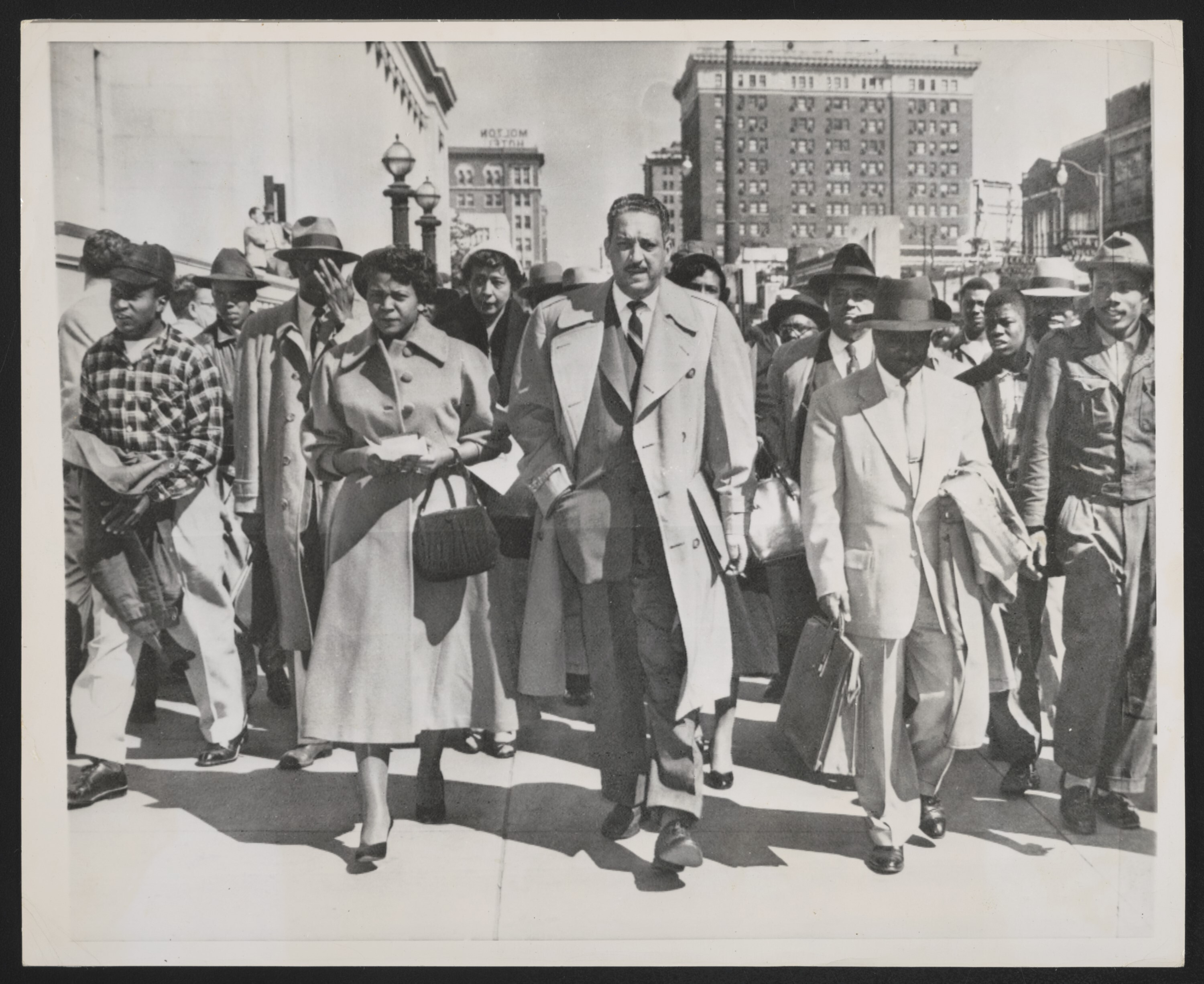 LOC WWP Autherine Lucy leaves Federal Court master 93510913 1956